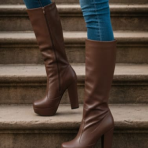 Ref H19 – Bota Feminina em Sintético – Salto 13 cm – numeração disponível do 34 ao 39
