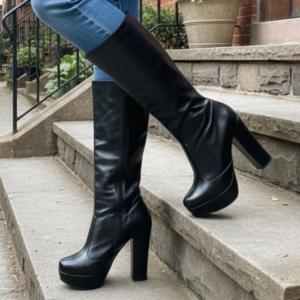 Ref H19 - Bota Feminina em Sintético - Salto 13 cm - numeração disponível do 34 ao 39