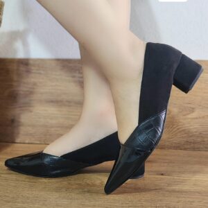 Ref C34 – Scarpin em Sintético – Salto Bloco 5 cm – numeração disponível do 34 ao “43”