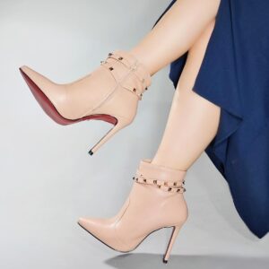 Ref AE389 - Bota Feminina em Napa - Salto 11 cm - com solado micro laqueado + strass - numeração do 34 ao 39