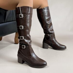 Ref AE391 - Bota Montaria em Sintético - Salto 5 cm - numeração do 34 ao 39.