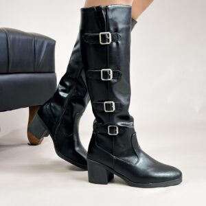 Ref AE391 - Bota Montaria em Sintético - Salto 5 cm - numeração do 34 ao 39.
