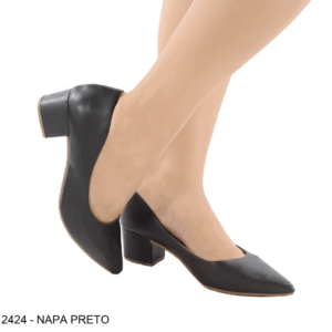 Ref E13 - Scarpin Bico Fino Salto Bloco 5 cm - numeração disponível do 33 ao "44"