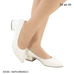 Ref E13 - Scarpin Bico Fino Salto Bloco 3 cm - numeração disponível do 34 ao "44"