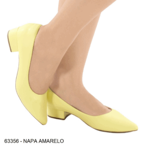 Ref E13 - Scarpin Bico Fino Salto Bloco 3 cm - numeração disponível do 34 ao "44"