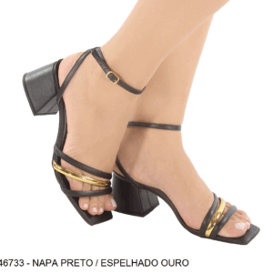 Ref E15 - Sandália Salto Bloco 5 cm - numeração disponível do 33 ao "44"