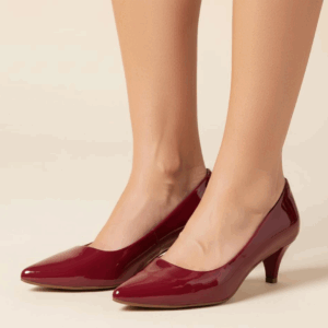 Ref E14 – Scarpin Salto Fino 5 cm – cor verniz bordô - numeração disponível somente 41-42-43-44