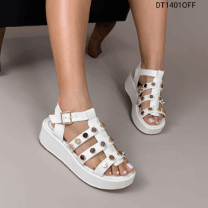 Ref AE412 - Flat Plataforma com Taxas Douradas - numeração disponível do 34 ao 39