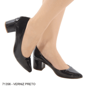 Ref E13 - Scarpin Bico Fino Salto Bloco 5 cm - numeração disponível do 33 ao "44"