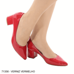 Ref E13 - Scarpin Bico Fino Salto Bloco 5 cm - numeração disponível do 33 ao "44"
