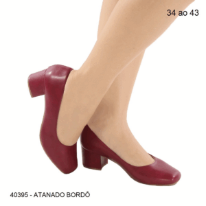 Ref E13 - Scarpin Bico Redondo Salto Bloco 5 cm - numeração disponível do 34 ao "43"