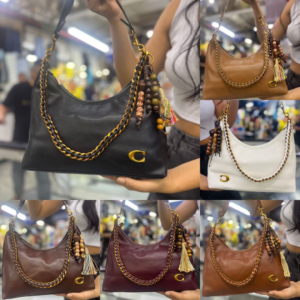 BB34 - Bolsa Coach Estilo Boho Chic Super Elegante -  👜 Alça confortável com detalhe trançado com corrente 💫 Pingente com tassel e miçangas (super tendência!) 📦 Espaçosa na medida certa para o seu dia a dia.
