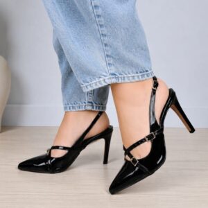 Ref K112 – Chanel em Sintético Salto 3,5 cm – numeração disponível do 34 ao 40.
